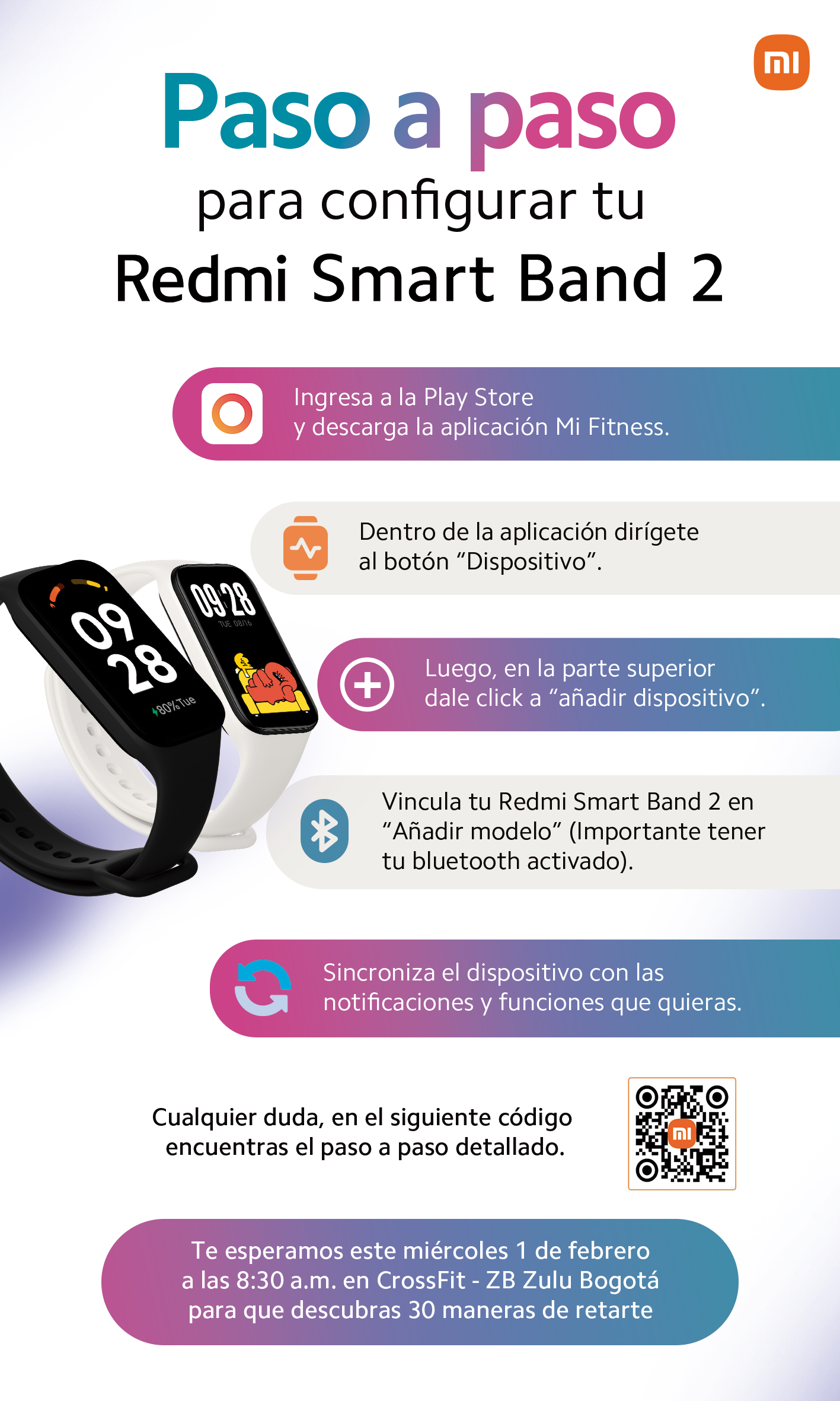 Redmi Smart Band 2 infografía